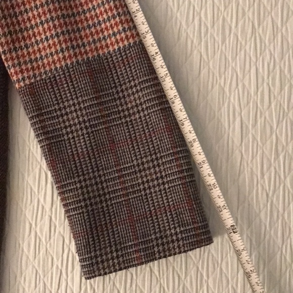 The Limited Vintage Patchwork Tweed Houndstooth Plaid Blazer Size Medium M - Picture 15 of 15